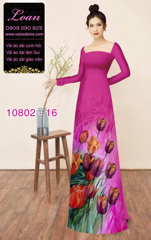Vải áo dài hoa 3D
