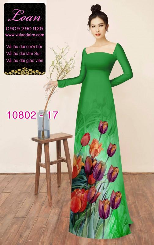 Vải áo dài hoa 3D