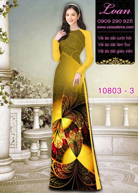Vải áo dài hoa 3D
