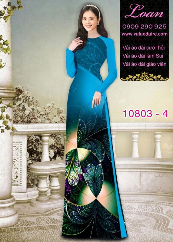 Vải áo dài hoa 3D