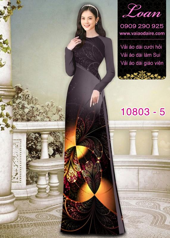 Vải áo dài hoa 3D