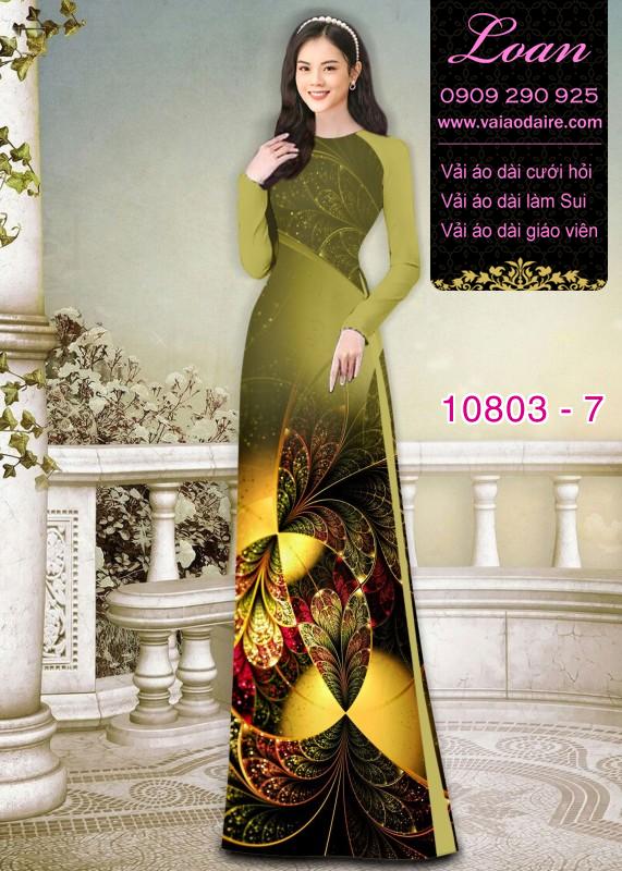 Vải áo dài hoa 3D