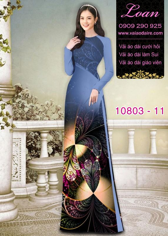 Vải áo dài hoa 3D