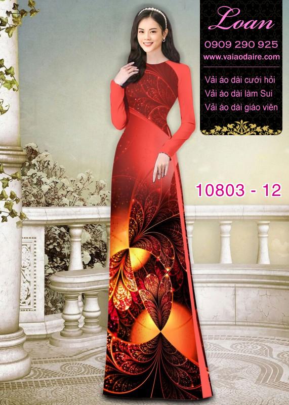 Vải áo dài hoa 3D