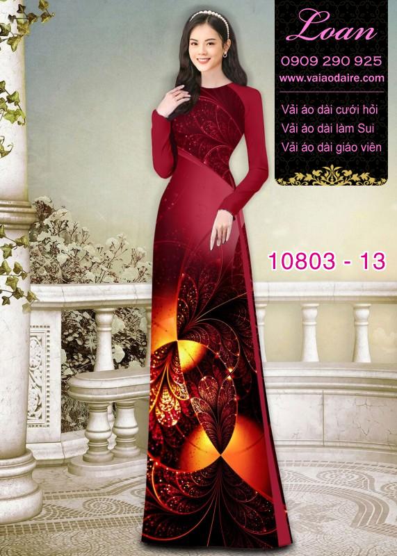 Vải áo dài hoa 3D