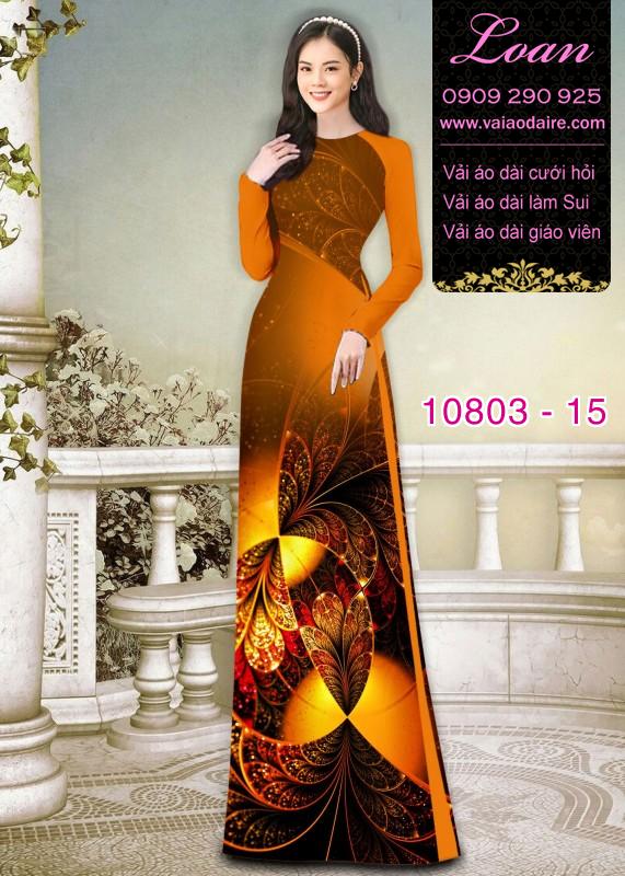 Vải áo dài hoa 3D