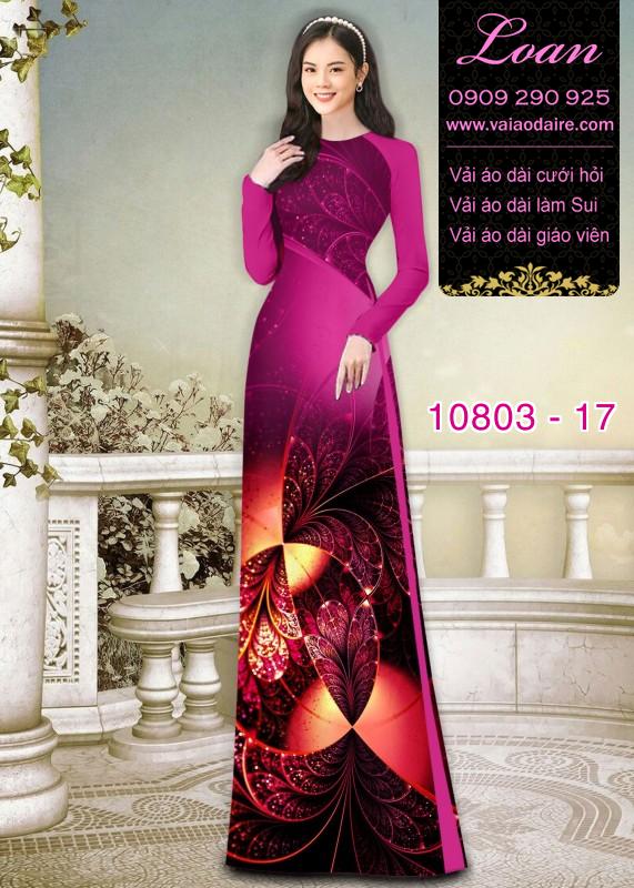 Vải áo dài hoa 3D