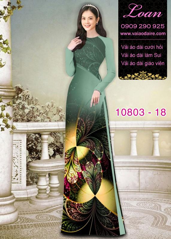 Vải áo dài hoa 3D