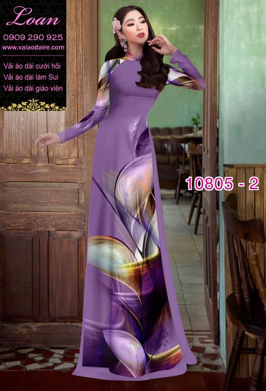 Vải áo dài hoa ảo 3D