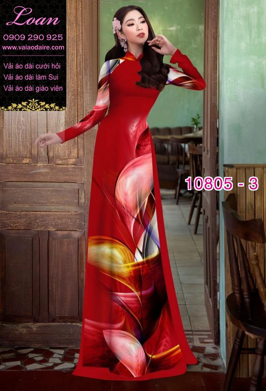 Vải áo dài hoa ảo 3D