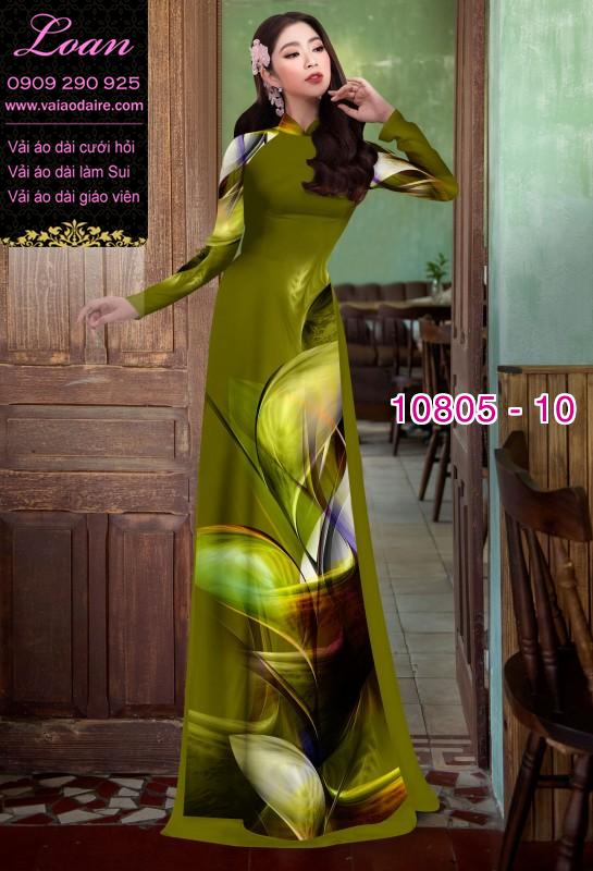 Vải áo dài hoa ảo 3D