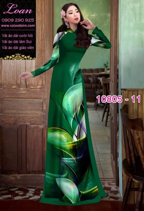 Vải áo dài hoa ảo 3D