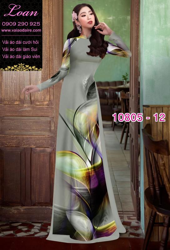 Vải áo dài hoa ảo 3D