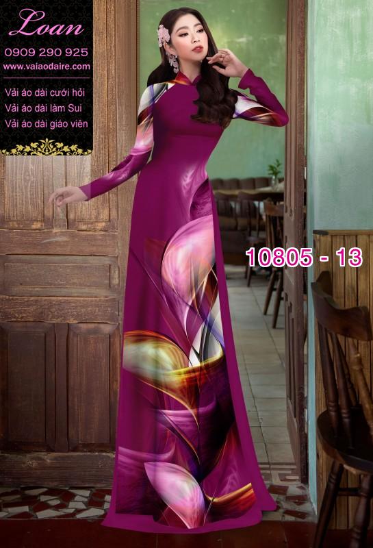 Vải áo dài hoa ảo 3D