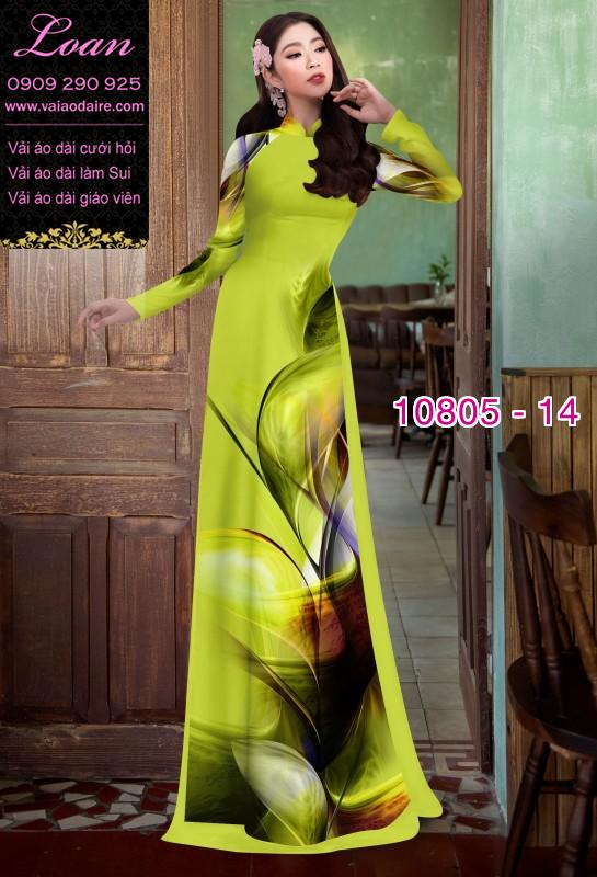 Vải áo dài hoa ảo 3D