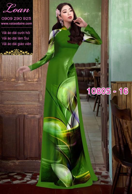 Vải áo dài hoa ảo 3D