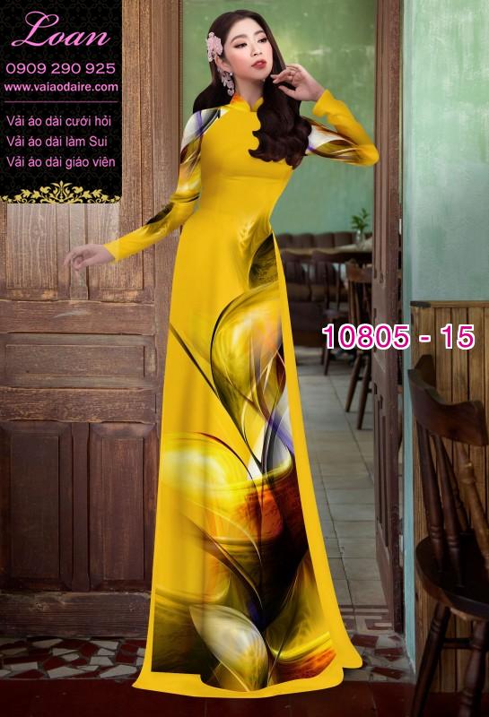 Vải áo dài hoa ảo 3D