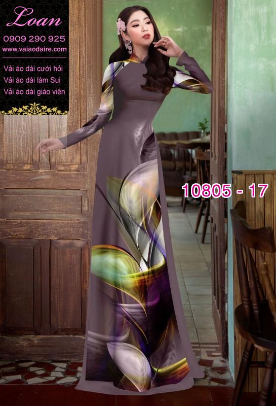 Vải áo dài hoa ảo 3D