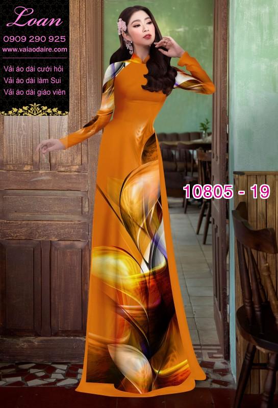 Vải áo dài hoa ảo 3D