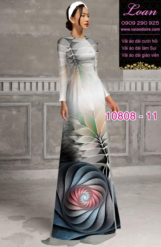 Vải áo dài hoa lập thể Vải áo dài hoa lập thể