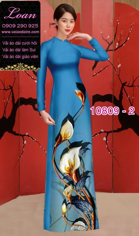 Vải áo dài hoa 3D