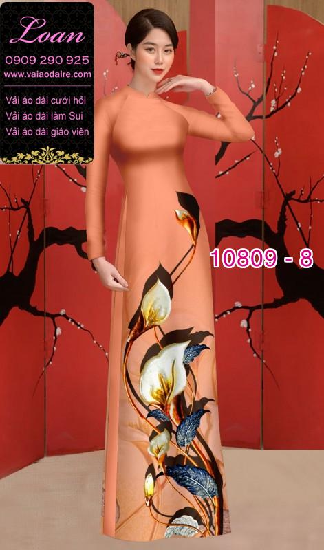 Vải áo dài hoa 3D