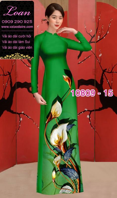 Vải áo dài hoa 3D
