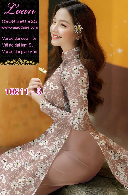 Vải áo dài hoa nhí Vải áo dài hoa nhí