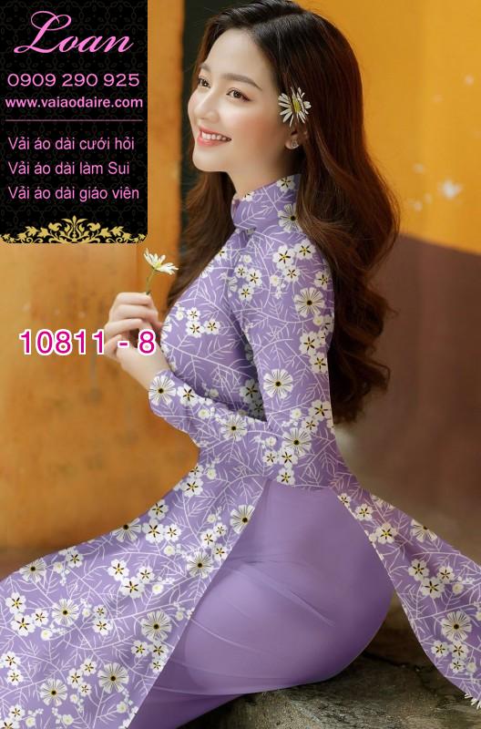 Vải áo dài hoa nhí Vải áo dài hoa nhí