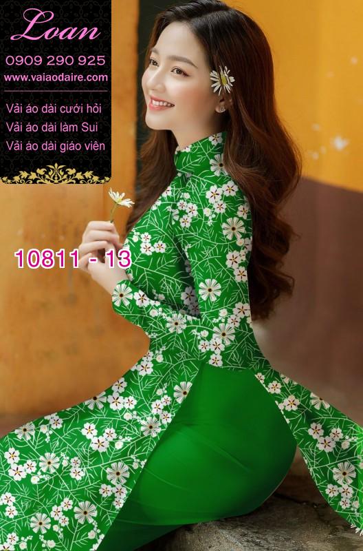 Vải áo dài hoa nhí Vải áo dài hoa nhí