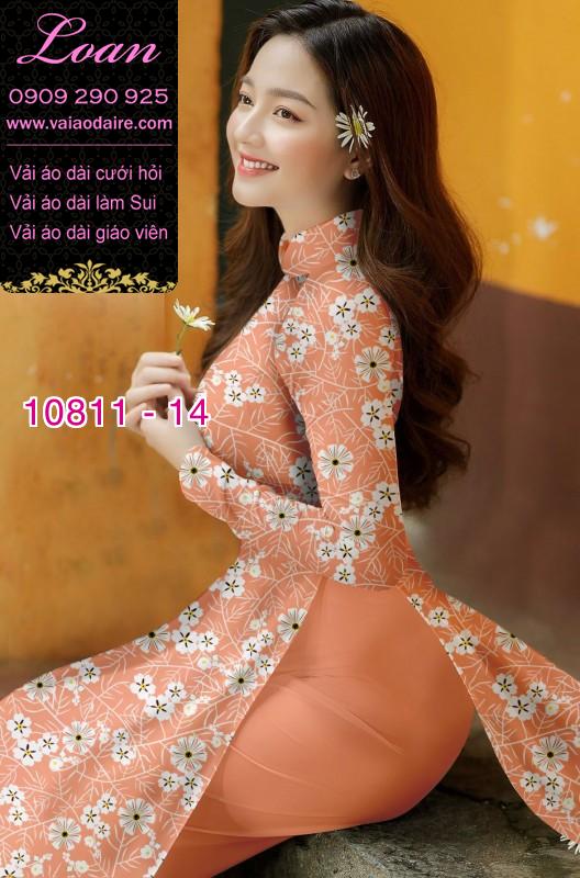 Vải áo dài hoa nhí Vải áo dài hoa nhí
