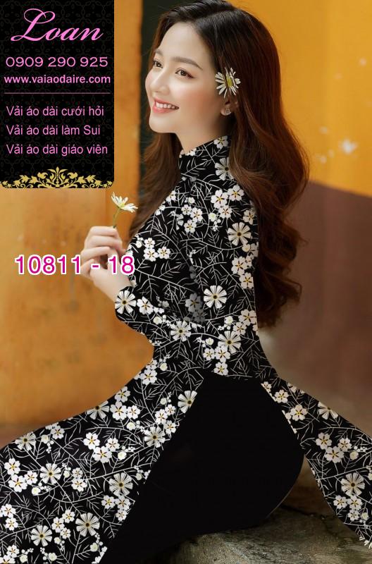 Vải áo dài hoa nhí Vải áo dài hoa nhí