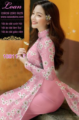 Vải áo dài hoa nhí-20986