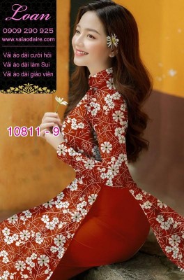 Vải áo dài hoa nhí-10811