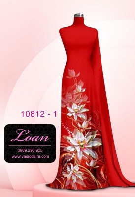 Vải áo dài hoa 3D-DT 10812