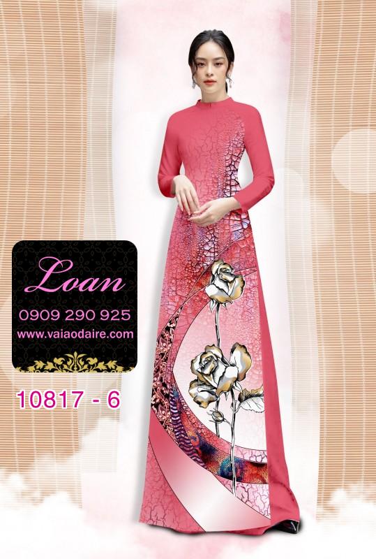 Vải áo dài hoa 3D