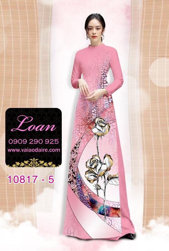 Vải áo dài hoa 3D