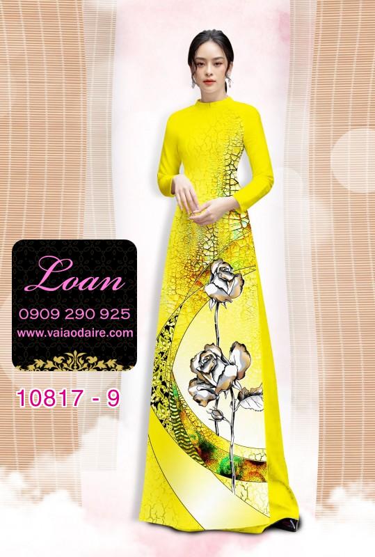 Vải áo dài hoa 3D