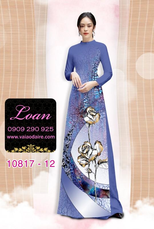 Vải áo dài hoa 3D