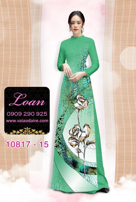 Vải áo dài hoa 3D