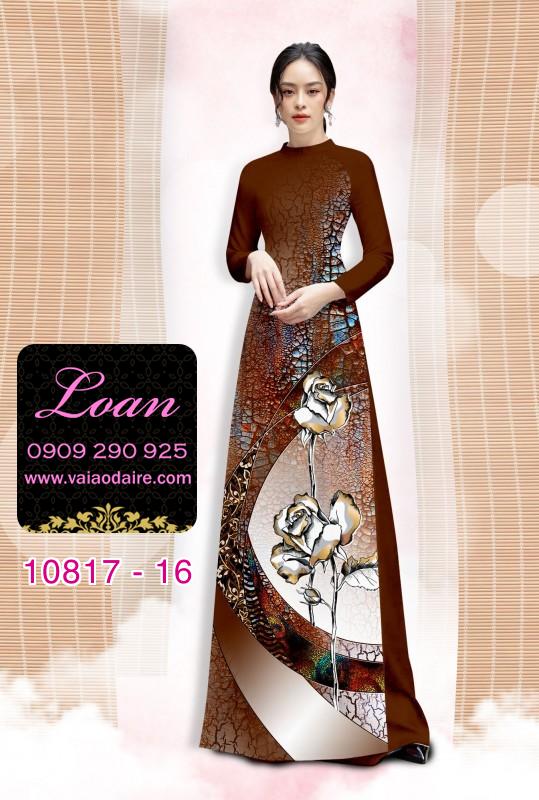 Vải áo dài hoa 3D
