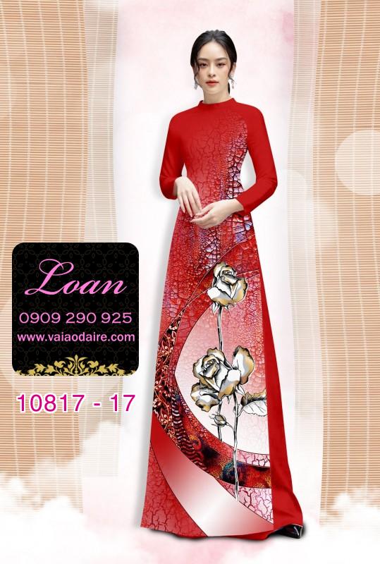 Vải áo dài hoa 3D