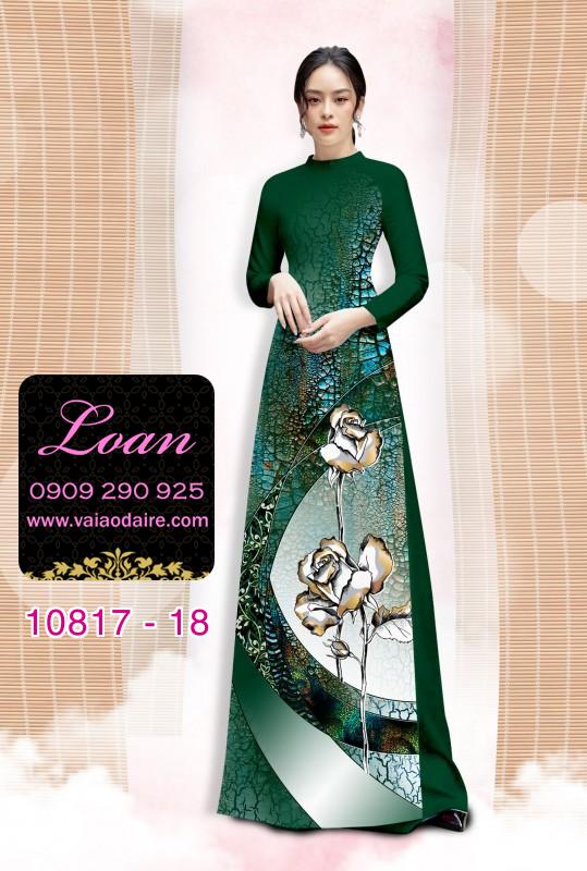 Vải áo dài hoa 3D