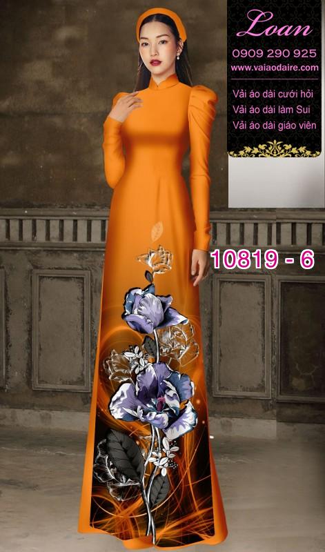 Vải áo dài hoa 3D Vải áo dài hoa 3D