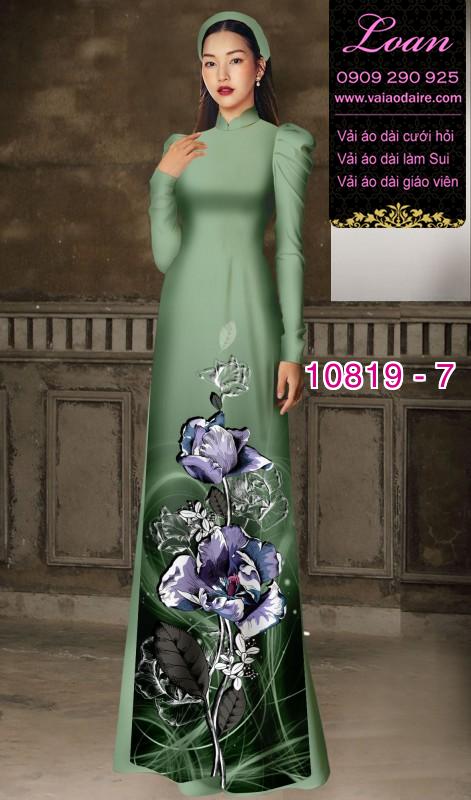 Vải áo dài hoa 3D Vải áo dài hoa 3D