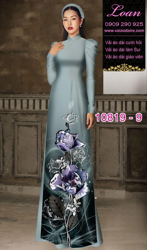 Vải áo dài hoa 3D Vải áo dài hoa 3D