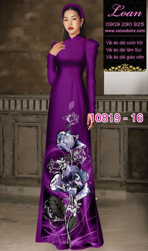 Vải áo dài hoa 3D Vải áo dài hoa 3D