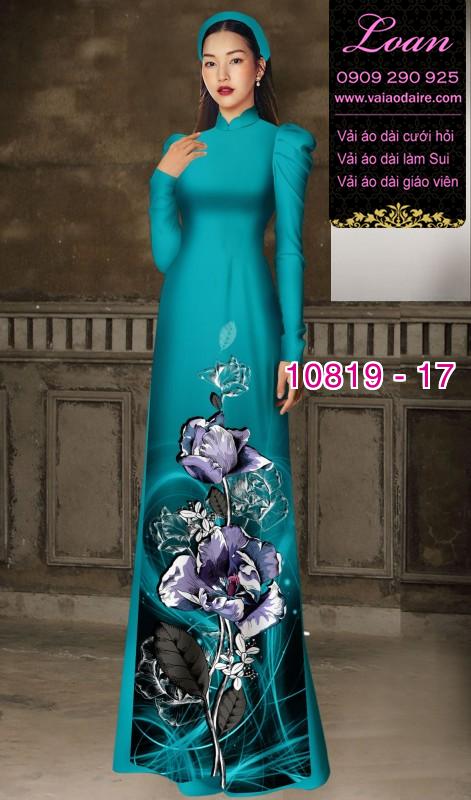 Vải áo dài hoa 3D Vải áo dài hoa 3D
