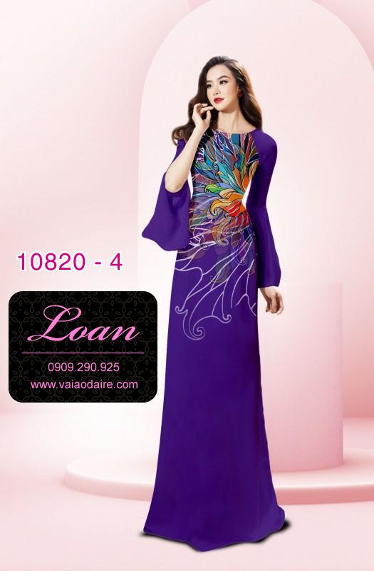 Vải áo dài hoa 3D