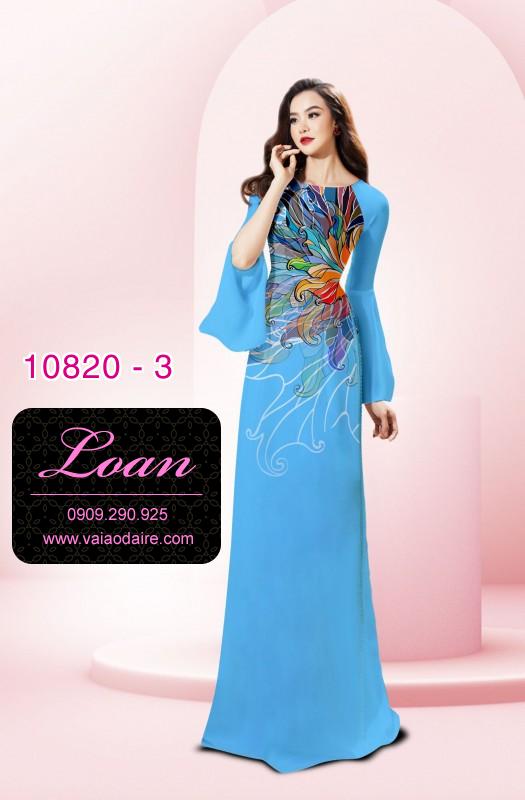 Vải áo dài hoa 3D